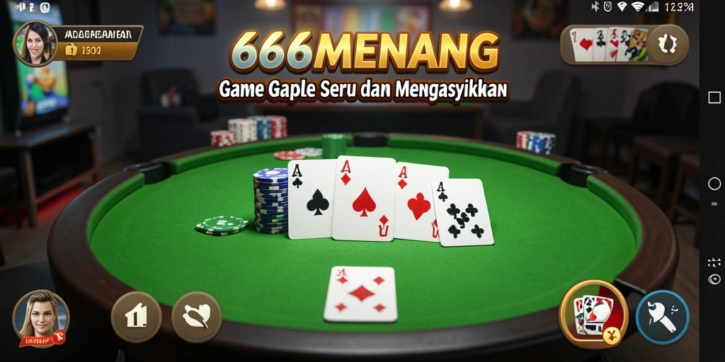 Screenshot gameplay 666MENANG menampilkan momen seru bermain Gaple.