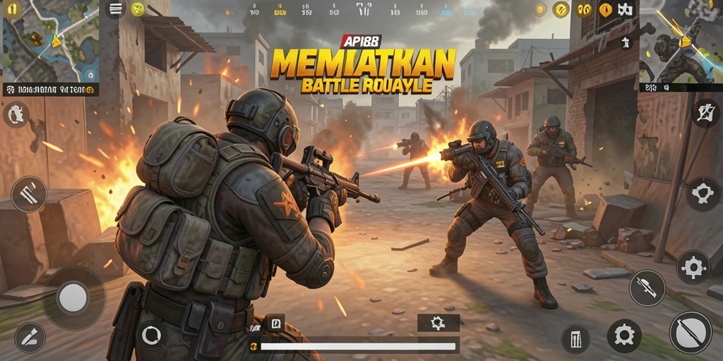 Gameplay seru dan menegangkan di API88 Battle Royale.