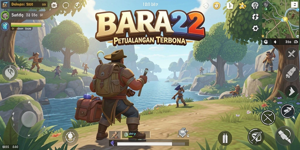 Tampilkan aksi gameplay menarik di dunia terbuka BARA22.