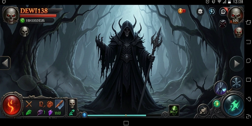 Gameplay menegangkan di dunia kegelapan dan hantu.