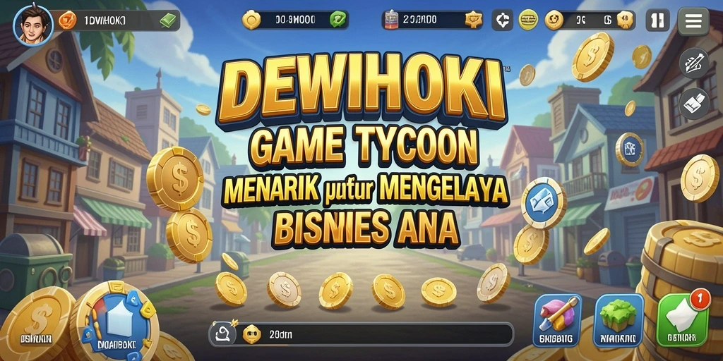 Tangkapan layar gameplay DEWIHOKI menampilkan pengelolaan bisnis yang mendebarkan.