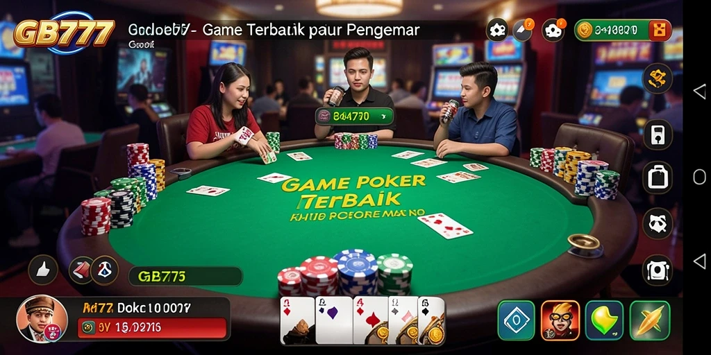 Tampilan gameplay Poker yang menarik dan seru di GB777.