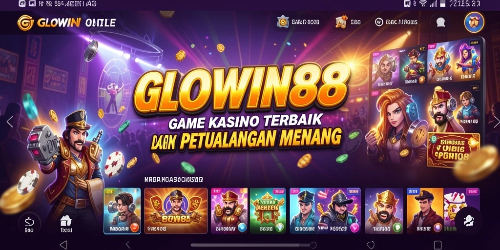 Tampilan menarik dari gameplay Kasino di GLOWIN88.