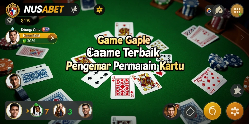 Tampilan gameplay seru dalam aplikasi NUSABET saat bermain Gaple.