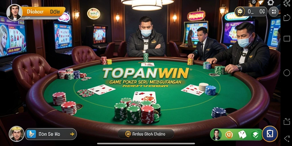 Gameplay seru di TOPANWIN menunjukkan momen poker yang mendebarkan.