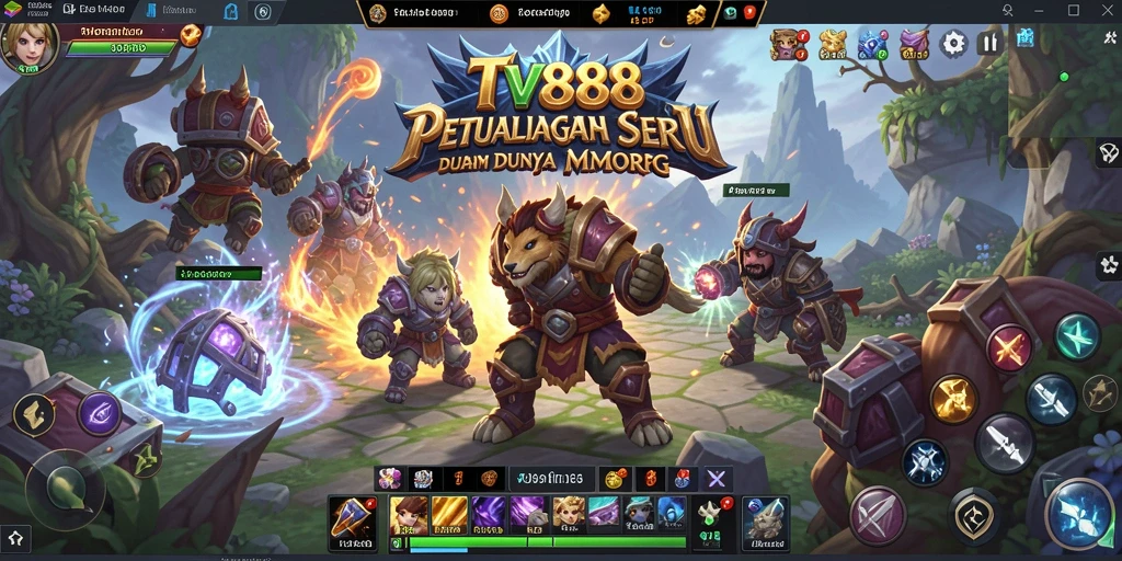 Tampilan gameplay TV888 dengan karakter dan dunia MMORPG yang menakjubkan.