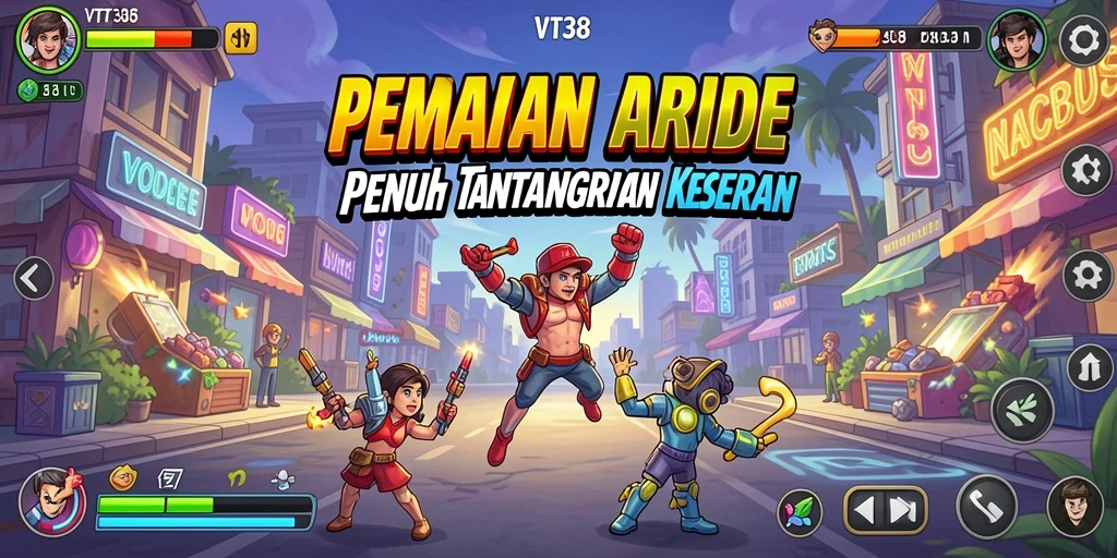 Tampilan gameplay VT38 yang seru dan menantang dalam permainan Arcade.